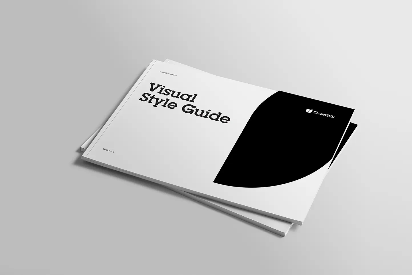Visual Style Guide lying on a flat surface showcasing design elements and typography