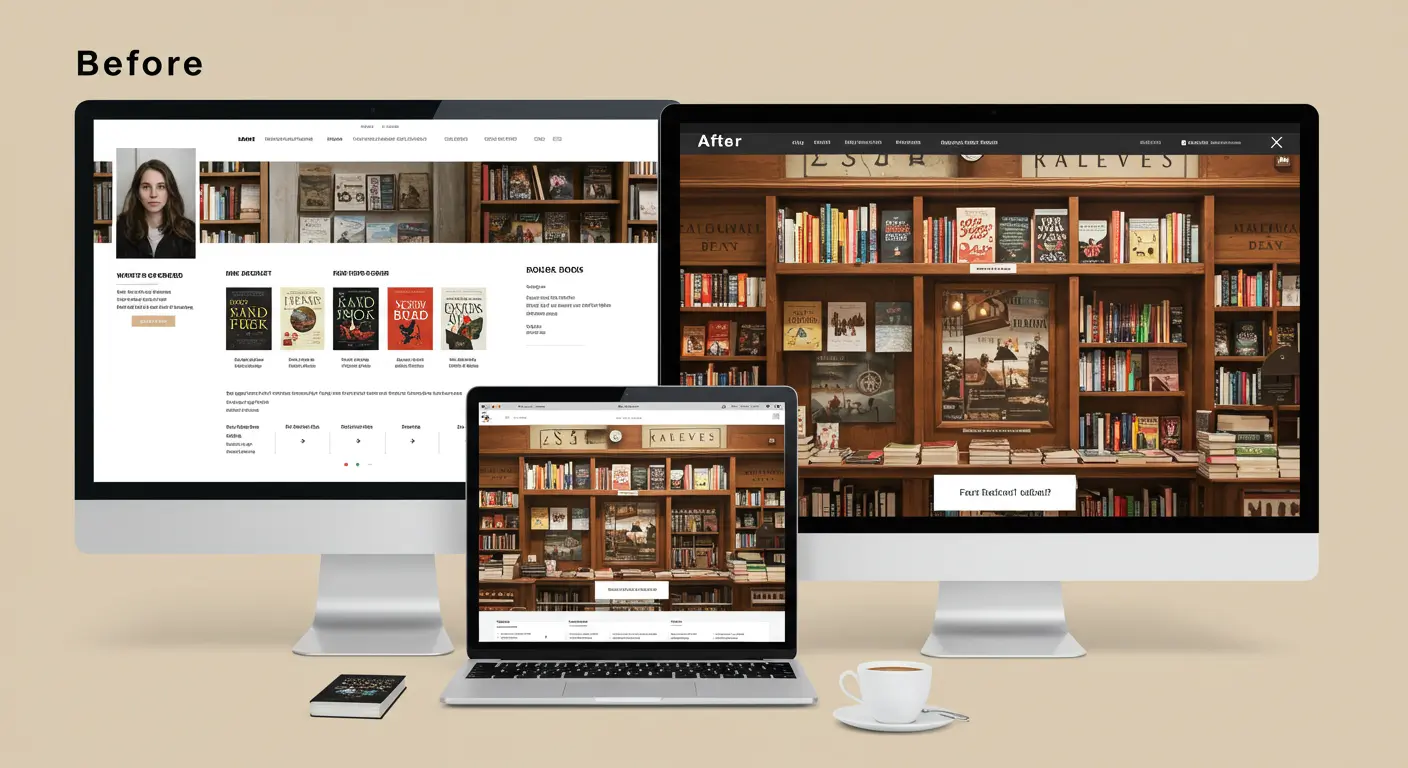 Example of a website redesign for a Tunbridge Wells business showing improved layout and branding